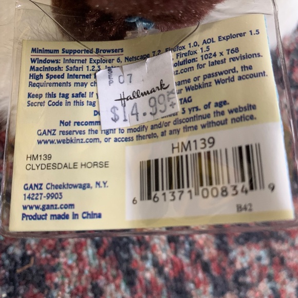 Webkinz Clydesdale New with Unused Code - Picture 2 of 2